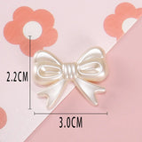 50PCS Colorful Plastic Bows Beads for DIY Earrings Jewelry