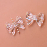 50PCS Colorful Plastic Bows Beads for DIY Earrings Jewelry