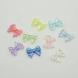 50PCS Colorful Plastic Bows Beads for DIY Earrings Jewelry