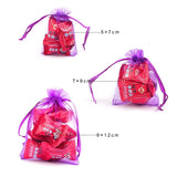 50PCS 23 Colors Small Jewelry Storage Bag Organza Christmas Candy Gift Pouches
