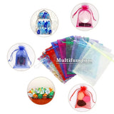 50PCS 23 Colors Small Jewelry Storage Bag Organza Christmas Candy Gift Pouches