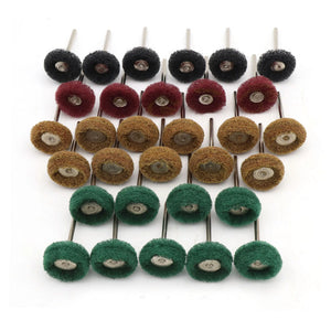 50PCS 25MM Scouring Pad Abrasive Wheel Jewelry Polishing 3MM Shank