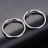 50PCS 25mm Stainless Steel Split Key Ring Loop Hoop Key Chain