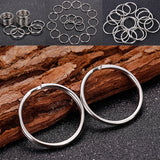 50PCS 25mm Stainless Steel Split Key Ring Loop Hoop Key Chain