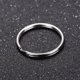 50PCS 25mm Stainless Steel Split Key Ring Loop Hoop Key Chain