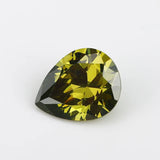 50PCS Olive Green Pear Shape CZ Stone AAAAA Cubic Zirconia DIY Gems