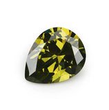 50PCS Olive Green Pear Shape CZ Stone AAAAA Cubic Zirconia DIY Gems