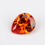50PCS 2x3~13x18mm Pear CZ Stone Orange AAAAA Synthetic For DIY Jewelry