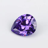 50PCS Violet AAAAA Cubic Zirconia Pear Shape Loose CZ Stone for Jewelry DIY