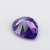 50PCS Violet AAAAA Cubic Zirconia Pear Shape Loose CZ Stone for Jewelry DIY
