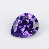 50PCS Violet AAAAA Cubic Zirconia Pear Shape Loose CZ Stone for Jewelry DIY