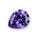 50PCS Violet AAAAA Cubic Zirconia Pear Shape Loose CZ Stone for Jewelry DIY