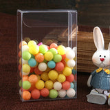 50PCS 3*5*8cm Clear PVC Boxes for Food/Jewelry/Candy/Gift/Cosmetics