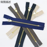 50PCS 3# Metal Zippers for Sewing Jeans