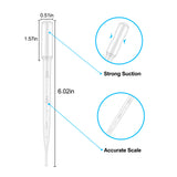 50PCS 3ML Disposable Plastic Dropper Transfer Pipettes for Resin Jewelry Lab
