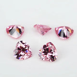 50PCS 3-15mm Heart Shape Loose CZ Pink AAAAA Stone for Jewelry DIY