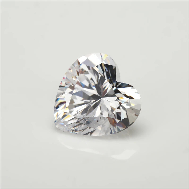 50PCS Heart Shape CZ Stone AAAAA Cubic Zirconia Gems For Jewelry DIY