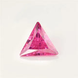 50PCS Pink AAAAA CZ Triangle Loose Stones for Jewelry DIY