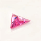 50PCS Pink AAAAA CZ Triangle Loose Stones for Jewelry DIY