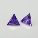 50PCS Triangle Loose CZ Stone Violet AAAAA for Jewelry DIY Gems Stone