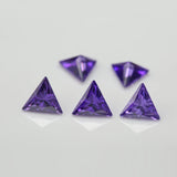 50PCS Triangle Loose CZ Stone Violet AAAAA for Jewelry DIY Gems Stone