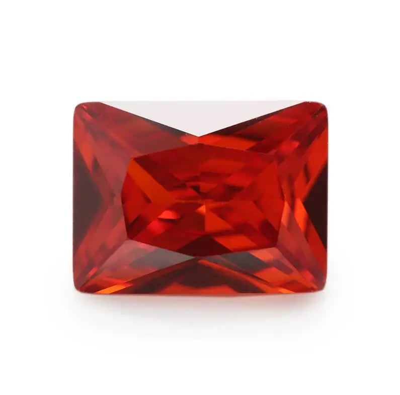 50PCS Orange Princess Cut CZ Stones for DIY Jewelry 3x4~13x18mm