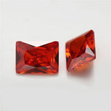 50PCS Orange Princess Cut CZ Stones for DIY Jewelry 3x4~13x18mm