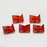 50PCS Orange Princess Cut CZ Stones for DIY Jewelry 3x4~13x18mm