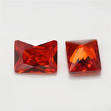 50PCS Orange Princess Cut CZ Stones for DIY Jewelry 3x4~13x18mm