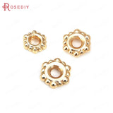 50PCS 4MM 6MM 8MM 18K Brass Spacer Beads Jewelry Making Supplies