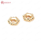 50PCS 4MM 6MM 8MM 18K Brass Spacer Beads Jewelry Making Supplies
