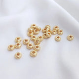50PCS 6*3mm Plated Bracelet Beads for DIY Brass Accessor
