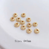 50PCS 6*3mm Plated Bracelet Beads for DIY Brass Accessor