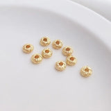 50PCS 6*3mm Plated Bracelet Beads for DIY Brass Accessor