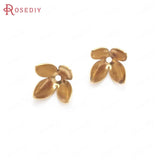50PCS 7.5MM 12MM Champagne Brass Flower Bead Caps DIY Jewelry Findings