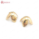 50PCS 7.5MM 12MM Champagne Brass Flower Bead Caps DIY Jewelry Findings