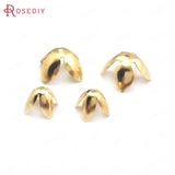 50PCS 7.5MM 12MM Champagne Brass Flower Bead Caps DIY Jewelry Findings