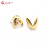 50PCS 7.5MM 12MM Champagne Brass Flower Bead Caps DIY Jewelry Findings