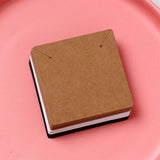 50PCS Brown Necklace Stud Earrings Holder Jewelry Cardboard Display Card 7x7cm