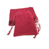 50PCS Dark Red Velvet Drawstring Jewelry Gift Bags 7x9CM