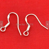 50PCS 925 Silver Earring Hooks French Earwire With Coil Findings 15mm