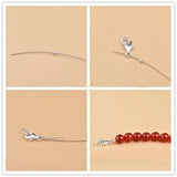 50PCS 925 Sterling Silver Crimp & End Beads for Jewelry Making