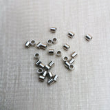 50PCS 925 Sterling Silver Crimp & End Beads for Jewelry Making
