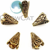 50PCS Vintage Flower Spacer Bead End Cap Tassel Charm Bead Caps