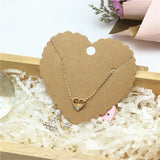50PCS Paper Pendant Packaging Cards Jewelry Display Necklace Card With OPP Bags