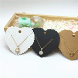 50PCS Paper Pendant Packaging Cards Jewelry Display Necklace Card With OPP Bags