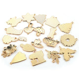 50PCS Christmas Oil Drop Alloy Pendant Keychain Necklace Bracelet Accessories