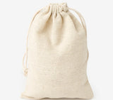 50PCS Cotton Linen Gift Bag Drawstring Pouch Wedding Candy Wrapping Logo Sack