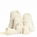 50PCS Cotton Linen Gift Bag Drawstring Pouch Wedding Candy Wrapping Logo Sack