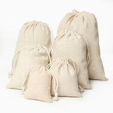 50PCS Cotton Linen Gift Bag Drawstring Pouch Wedding Candy Wrapping Logo Sack